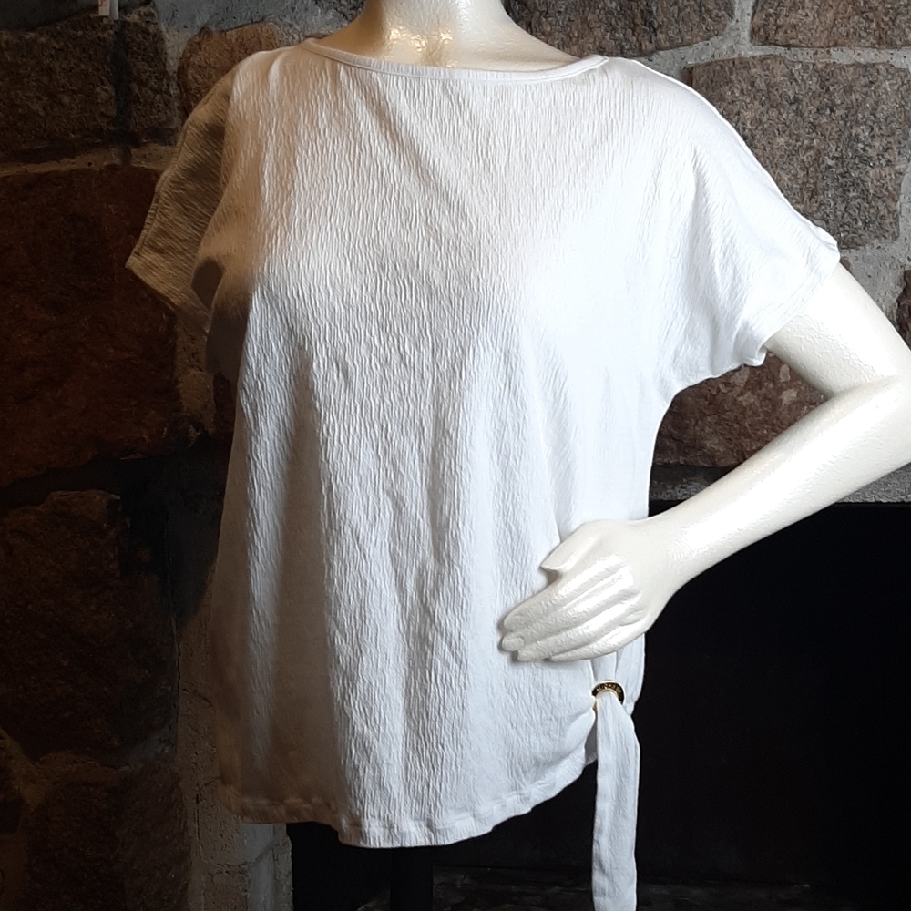 Michael Kors side tie textured top